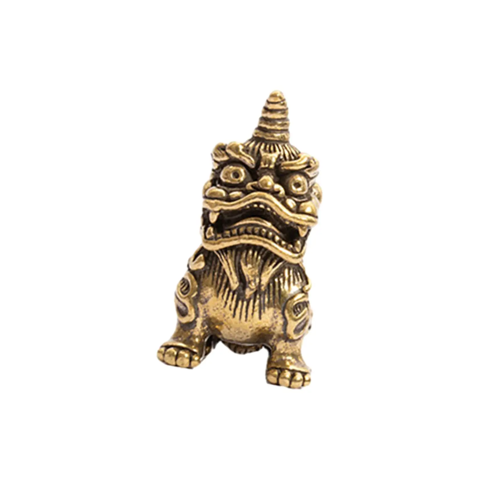 Keychain Pendant Kirin Statue Keyring Accessories Wealth Good Luck Feng Shui Crafts Mini Figurine Small Ornaments for Women Men