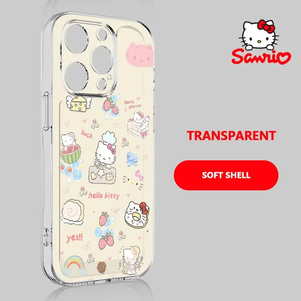 Hello Kitty Iphone Cases Iphone 16/15/14/13/12/11/x/xs/xs Max/pro Max Girl Iphone 16 Promax Case Sanrio Kt Cartoon Accessory