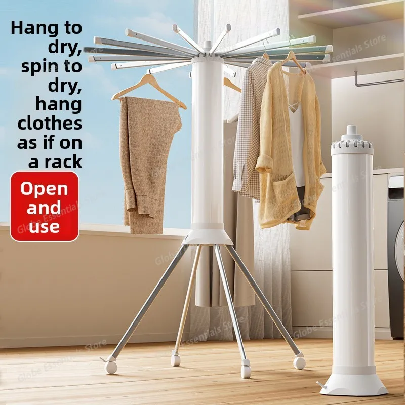 

Drying Rack Balcony Household Folding Floor Pole Indoor Portable Clothes Hanging Rack Quilt Drying Floor Rack
