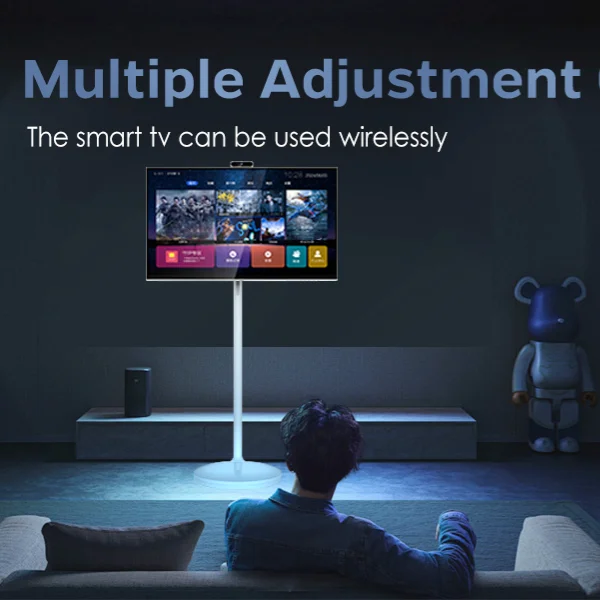 32 بوصة مع كاميرا أندرويد 13 شاشة تعمل باللمس شاشة محمولة تلفزيون لاسلكي تلفزيون LCD متحرك تلفزيون ذكي #4