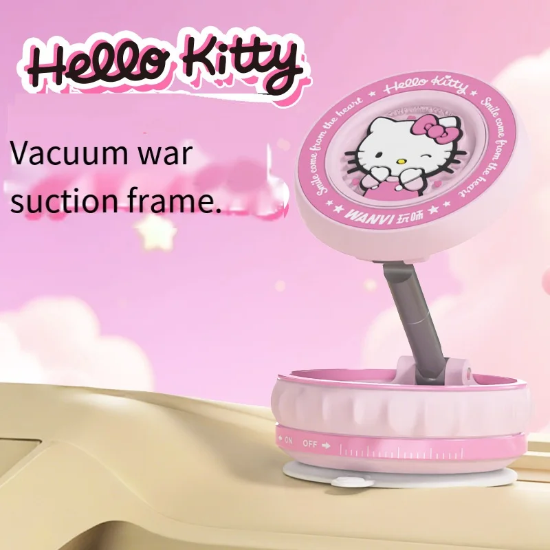 

Оригинальный автомобильный держатель для мобильного телефона Sanrio Hello Kitty Kuromi, магнитный, новый, вращающийся на 360 градусов, складной, удобный, портативный, подарки