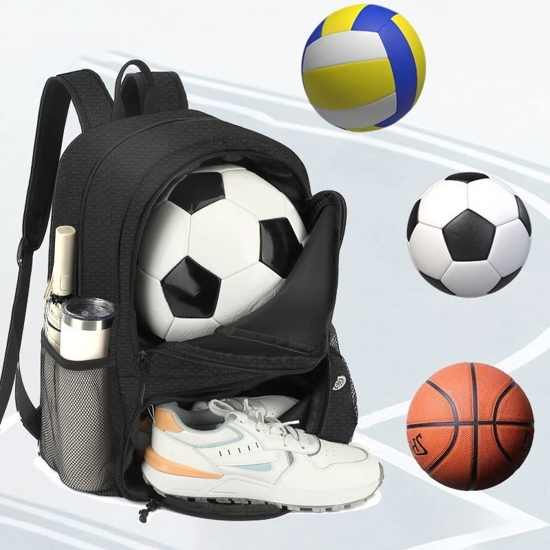 Large Capacity Basketball Bag Training Sports Backpack Unisex Portable Volleyball Equipment Bag Oxford Cloth Travel Gear Bag