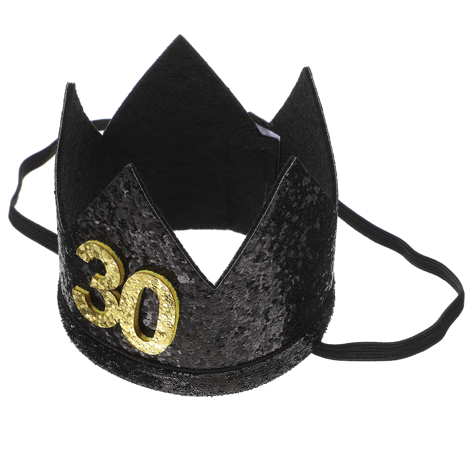 

1pc Birthday Hat Non-woven Lightweight Photo Prop Creative Crown Party Hats Decorative Metallic Fabrics Fade-resistant