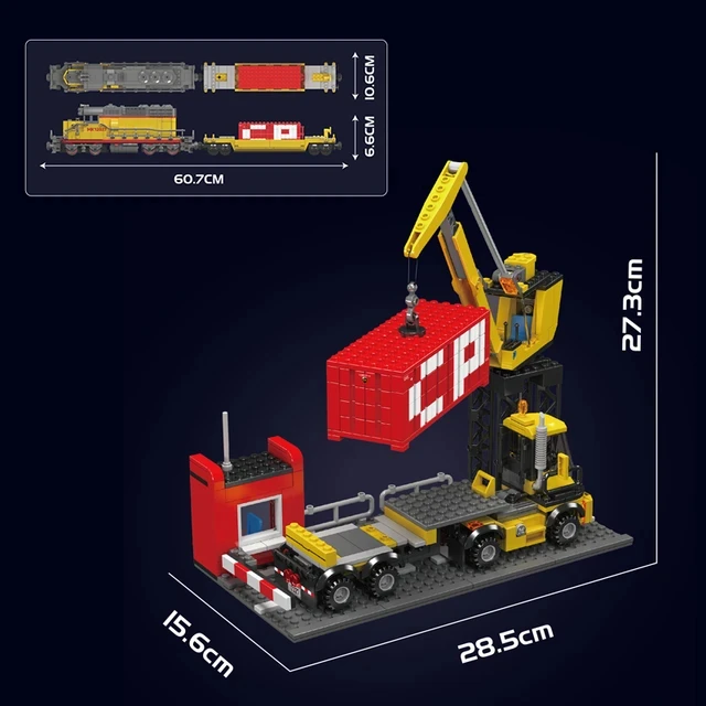 Mold 12027บล็อกตัวต่อหัวรถจักรดีเซล SD40-2ของเล่นเพื่อเป็นของขวัญคริสต์มาสสำหรับเด็ก