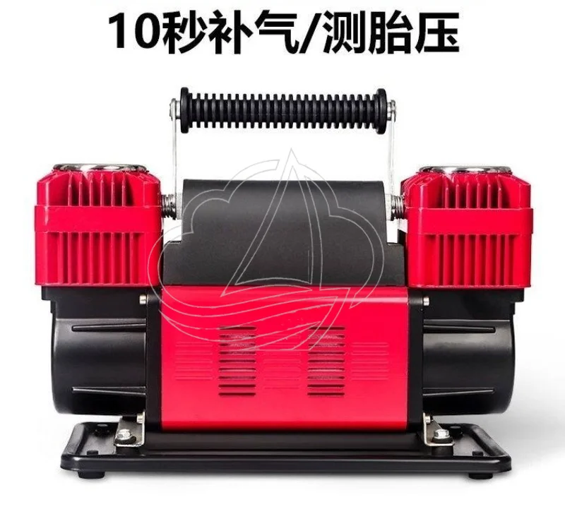 12V Metal Dual‑Cylinder High Power Car Tire Inflator for Off‑Road Truck Farm Vehicles Desert Use