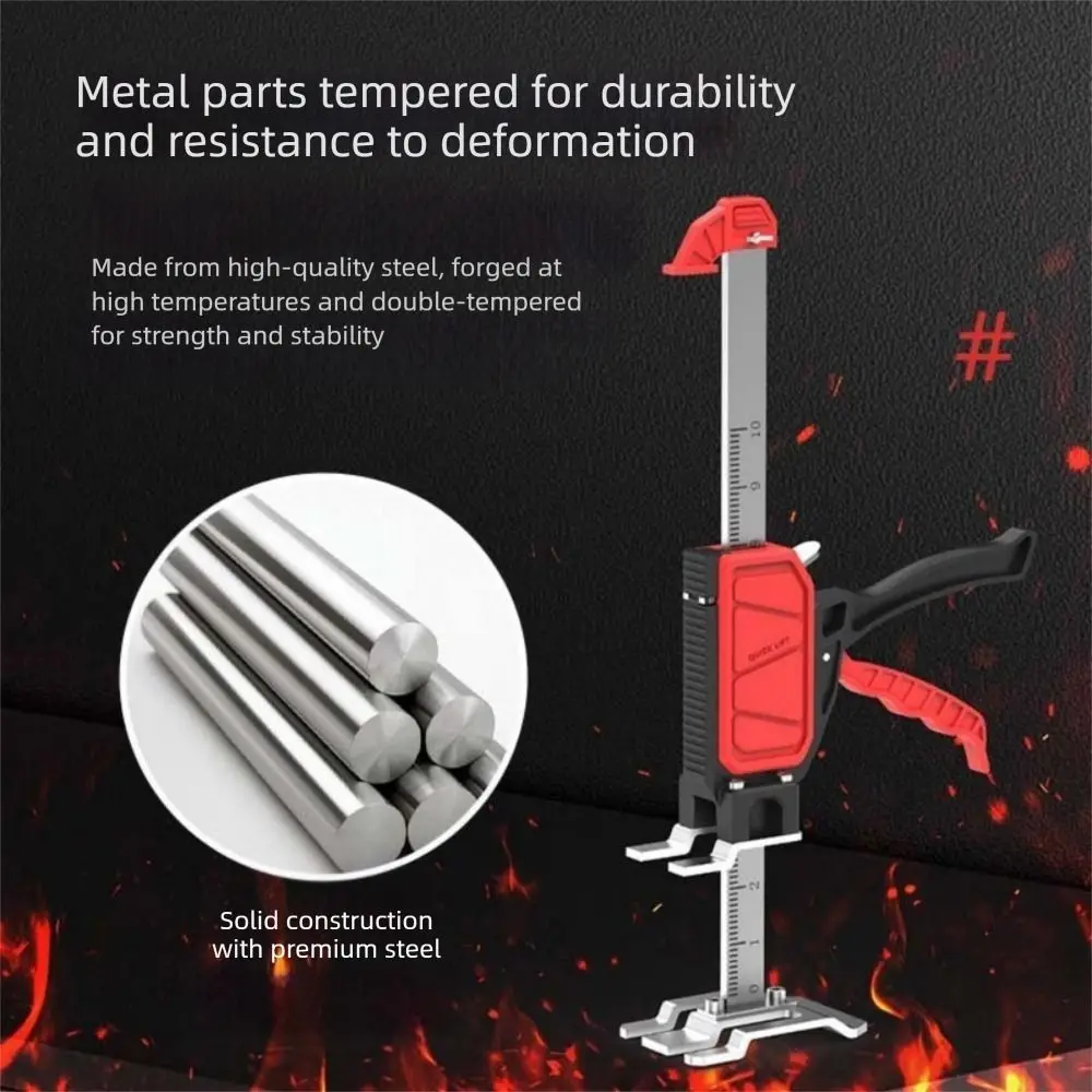 Precision Carbon Steel Hand Lifting Jack Tool Labor Saving Adjustable Cabinet Jack Heavy Duty Hand Jack Lifter Doors