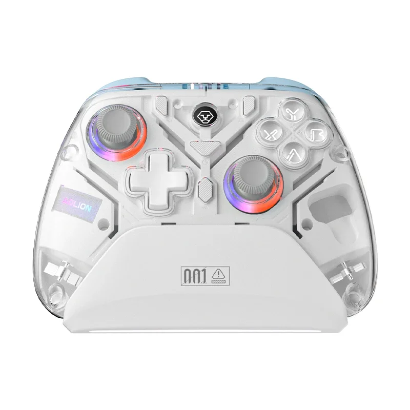 Aolion K10 Wireless USB Receiver Joystick RGB Game Controller for PC/Switch/IOS/Android Hall Joysticks Triggers Gamepad