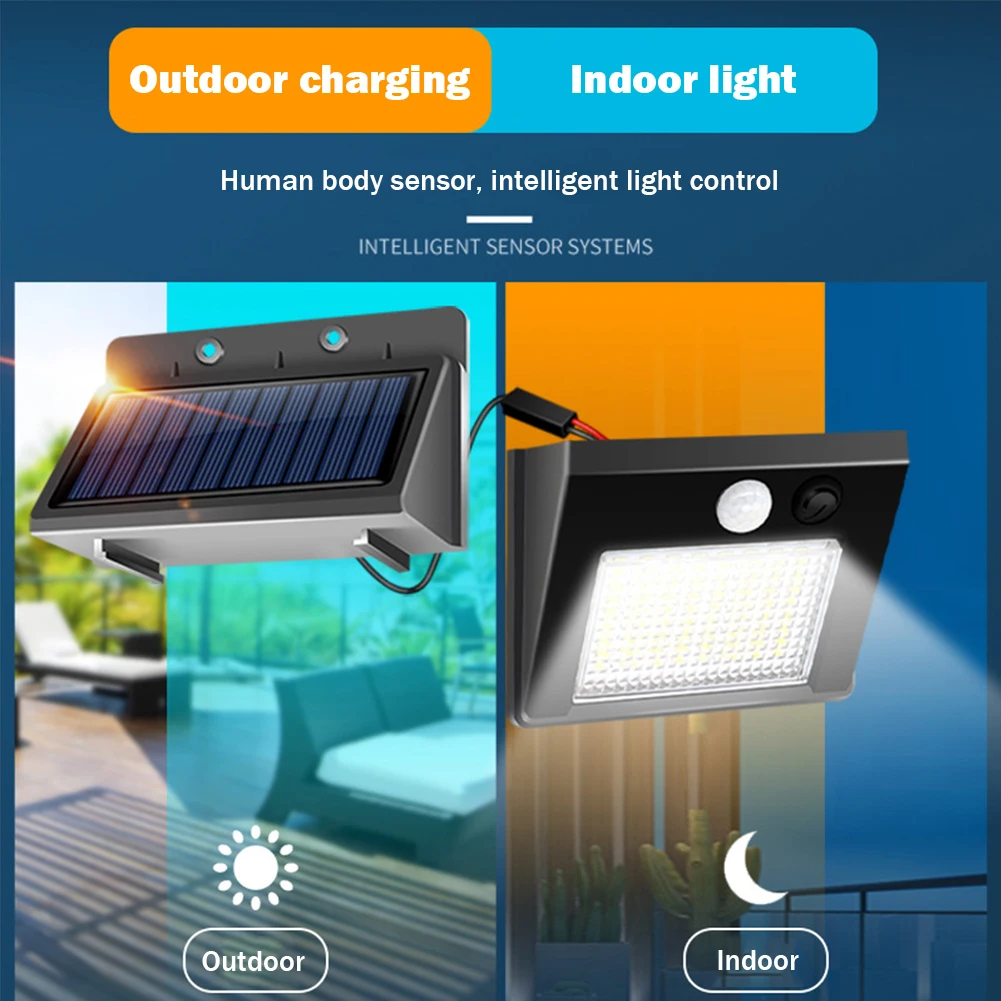 32LED/48LED Outdoor Garden Spotlight 1200mAh Wall Lamp IP65 Waterproof Solar Wall Lights Long Endurance Fence Street Lighting