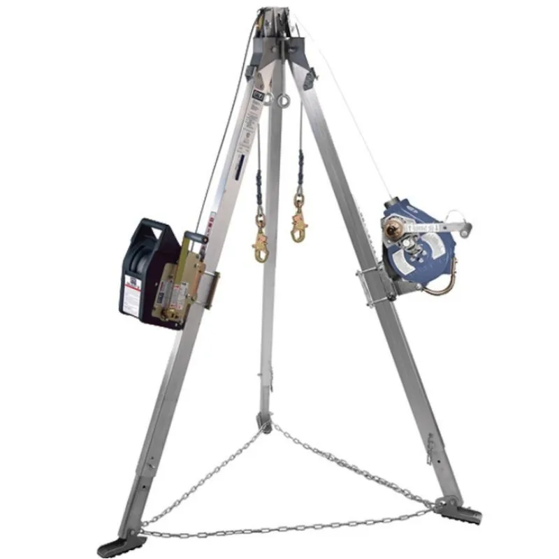 

Aluminum tripod, winch rescue system Fall protection Deep well emergency rescue equipment