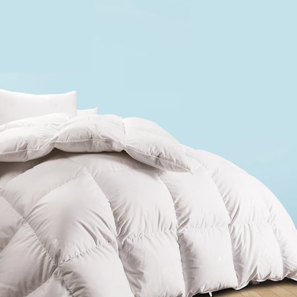 King Size Down-Comforter 1000-Thread-Count Down Comforter 100 Percent Cotton 1000 TC - 950FP - 60Oz - Solid White