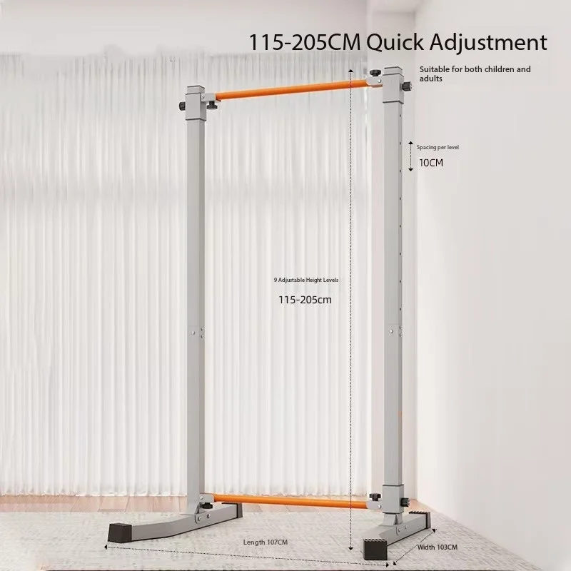 

Stainless Steel Foldable Power Tower with Pull-up Bar Parallel Bar Adjustable Height 115-205cm Fitness Equipment Newly