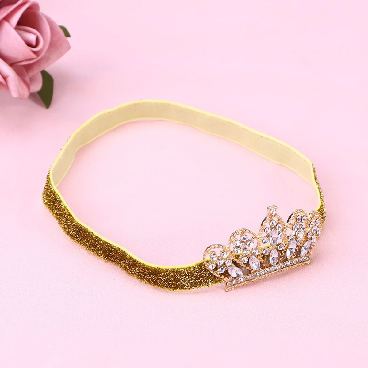 

Sparkly Rhinestone Baby Headband Elastic Hair Band Headdress Party Birthday Photography Costume Accessories