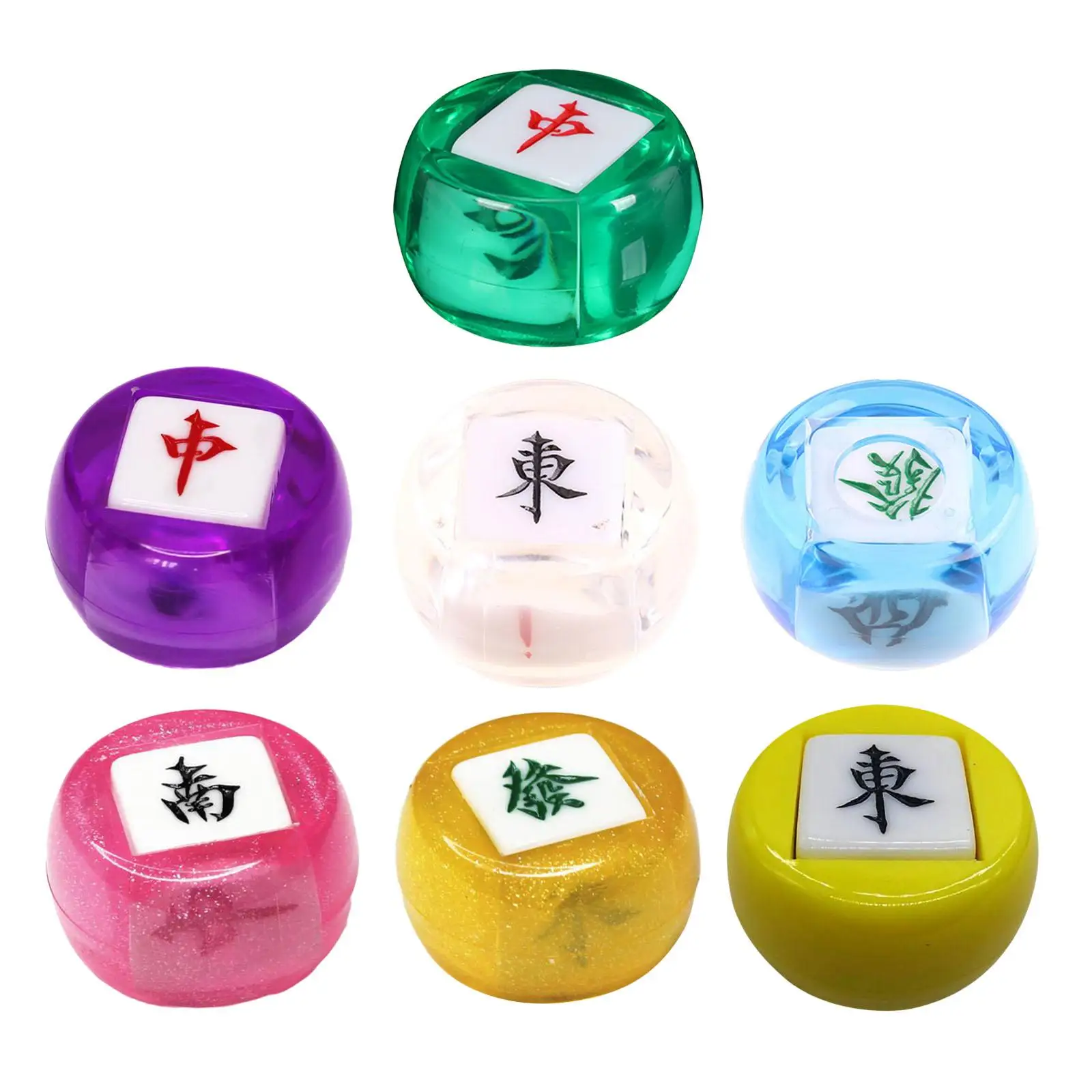 Dés de Mahjong chinois, dés polyédriques, jeu de cartes en acrylique, fête