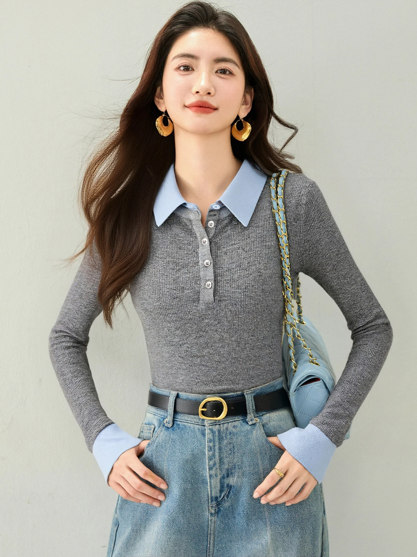 

Apel Long-Sleeved Knitted Sweater, A New Light Luxury And Comfortable Commuting Top For Autumn And Winter 2025