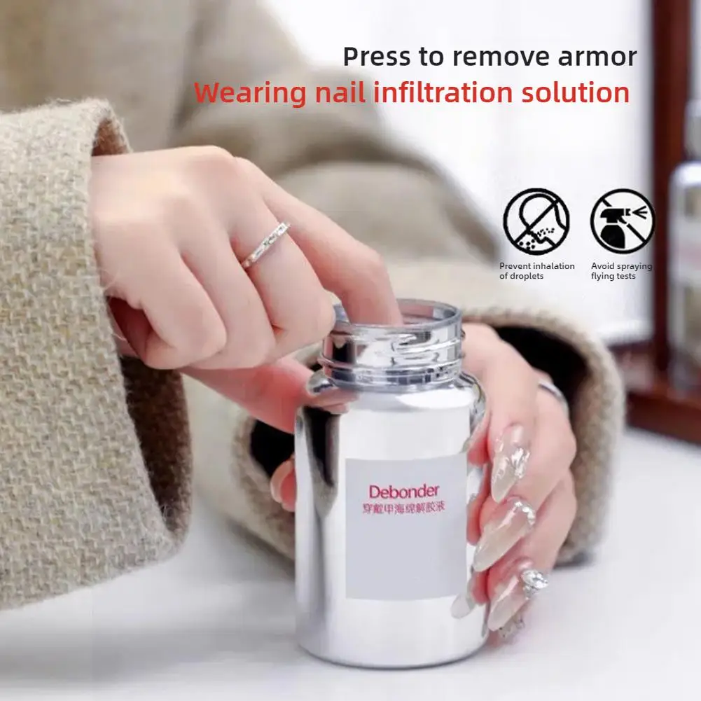 Éponge à ongles dissolvant de colle, Solution à dégagement rapide pour porter et enlever l'armure, eau d'élimination des ongles sans endommager