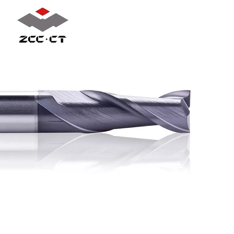 ZCCCT GM-2E 2-Flute Flattened End Mills With Straight Shank D1.0~D20.0 HRC50 GM Series For General Machining