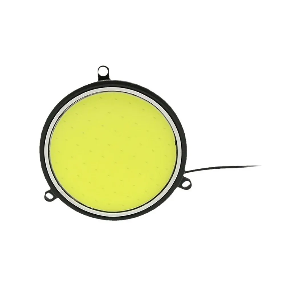 Automotive Universal Round COB LED Fog Light Daytime Running Lamp Angel Eye Driving Auxiliary Projection Modified Lighting