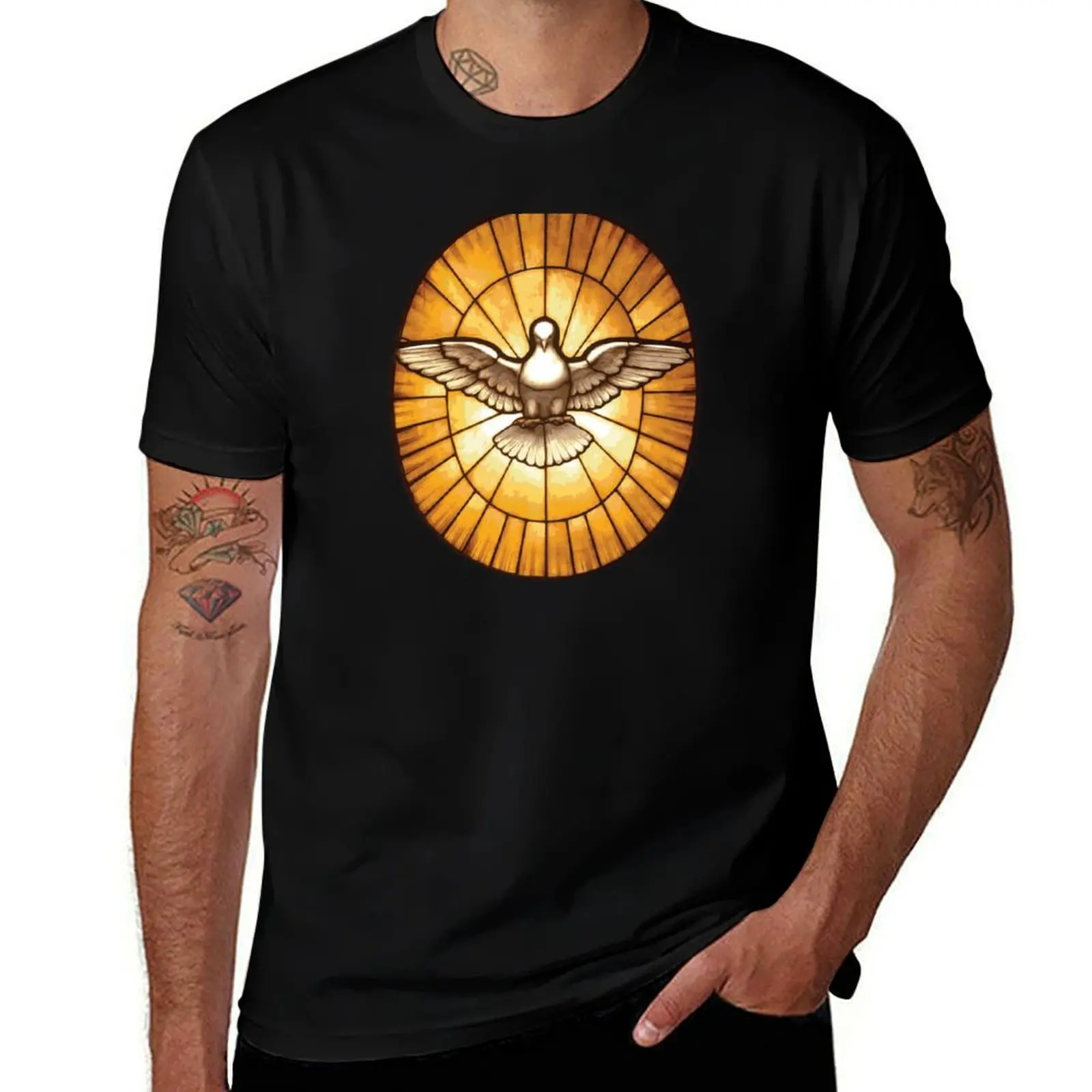 Holy Spirit Dove from St. Peter's Basilica T-Shirt Plus Size Short Sleeve T-Shirt