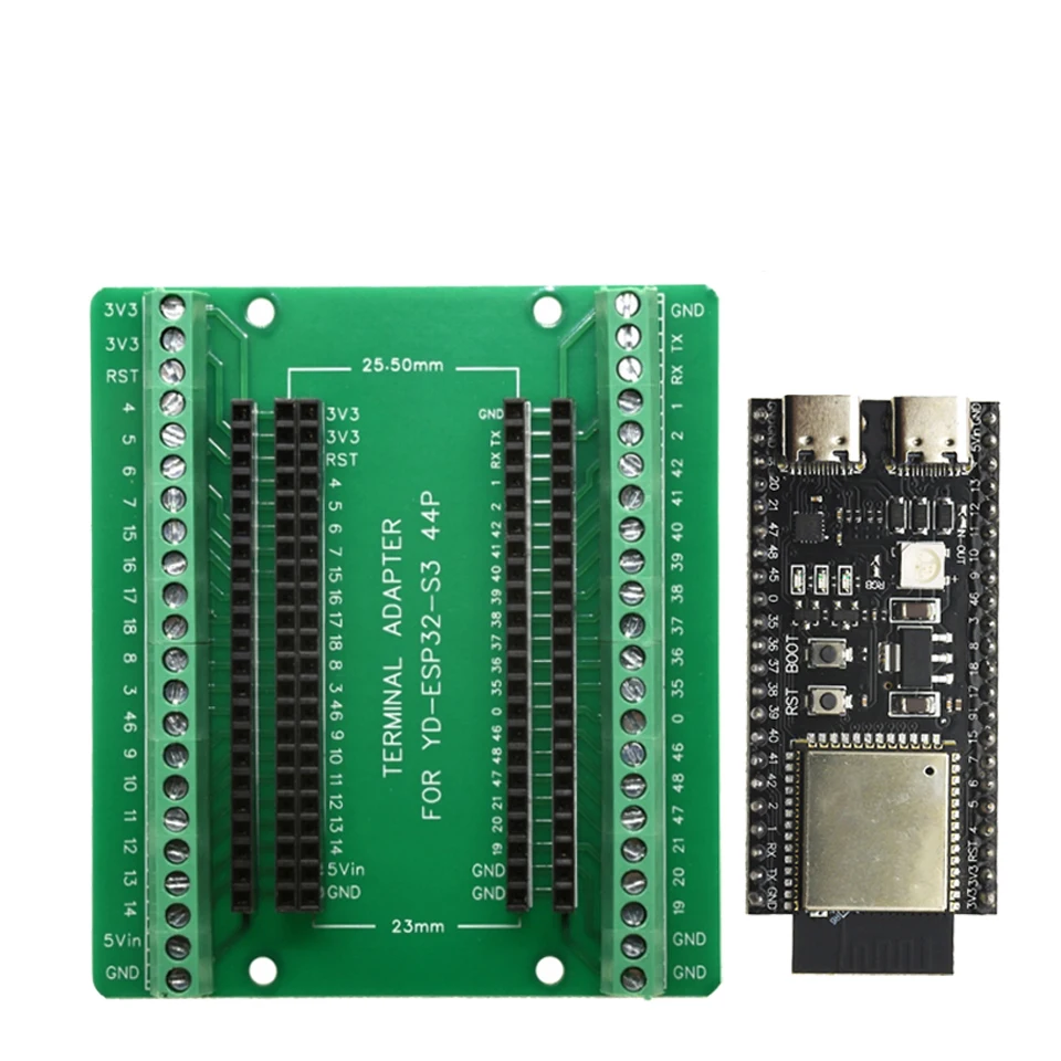 For ESP32-S3 Development Board with Expansion Adapter Kit, N8R2 N8R8 N16R8 44Pin Type-C, WiFi BT 2.4G Wireless Module