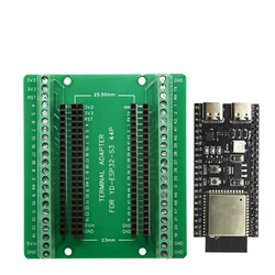 For ESP32-S3 Development Board with Expansion Adapter Kit, N8R2 N8R8 N16R8 44Pin Type-C, WiFi BT 2.4G Wireless Module