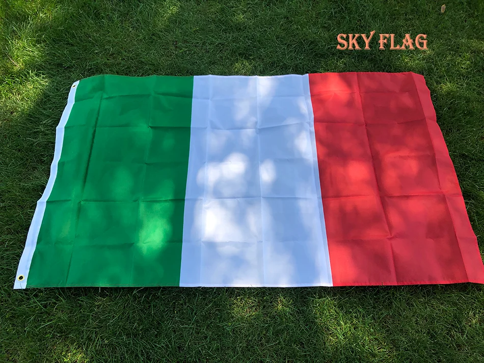 Bandera de la ITALIA SKY FLAG, 90x150cm, colgante de poliéster, verde, blanco, rojo, bandera italiana italiana para decoración del hogar y Festival