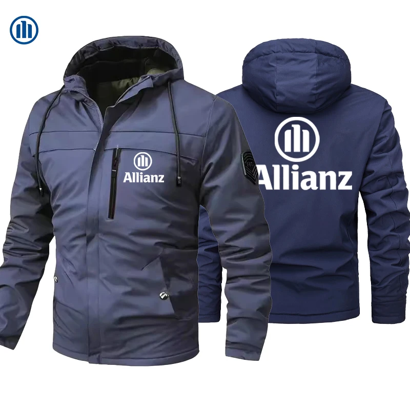 2026 New Allianz logo Men's Off road Motorcycle Bicycle Windproof Jacket Hoodie Thin Hoodie Pilot Uniform Racing sport jacket