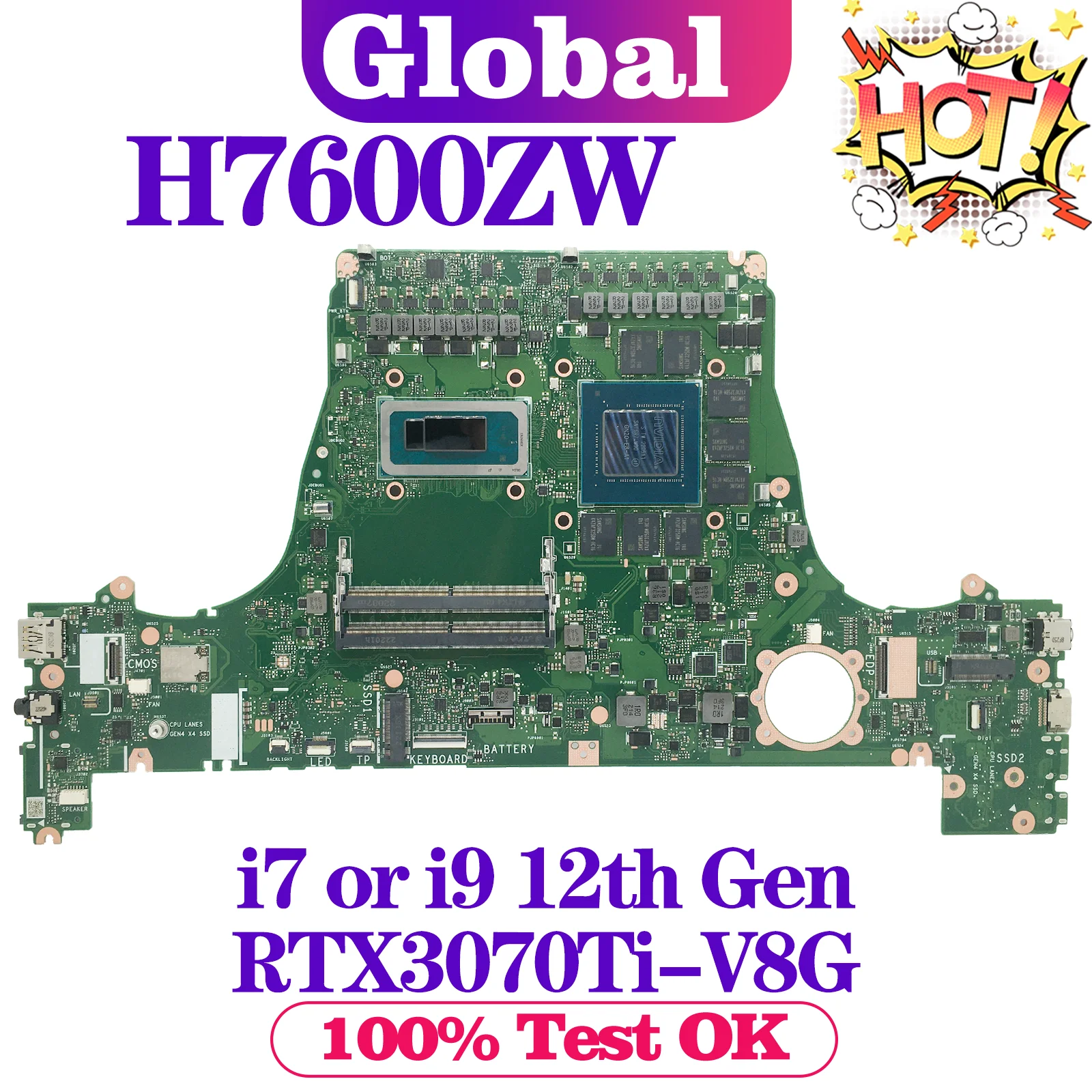 KEFU Mainboard For ASUS H7600ZM H7600ZW H7600ZX W7600Z3A J7600Z3A J7600ZM J7600ZW J7600ZX H7600Z J7600Z Laptop Motherboard