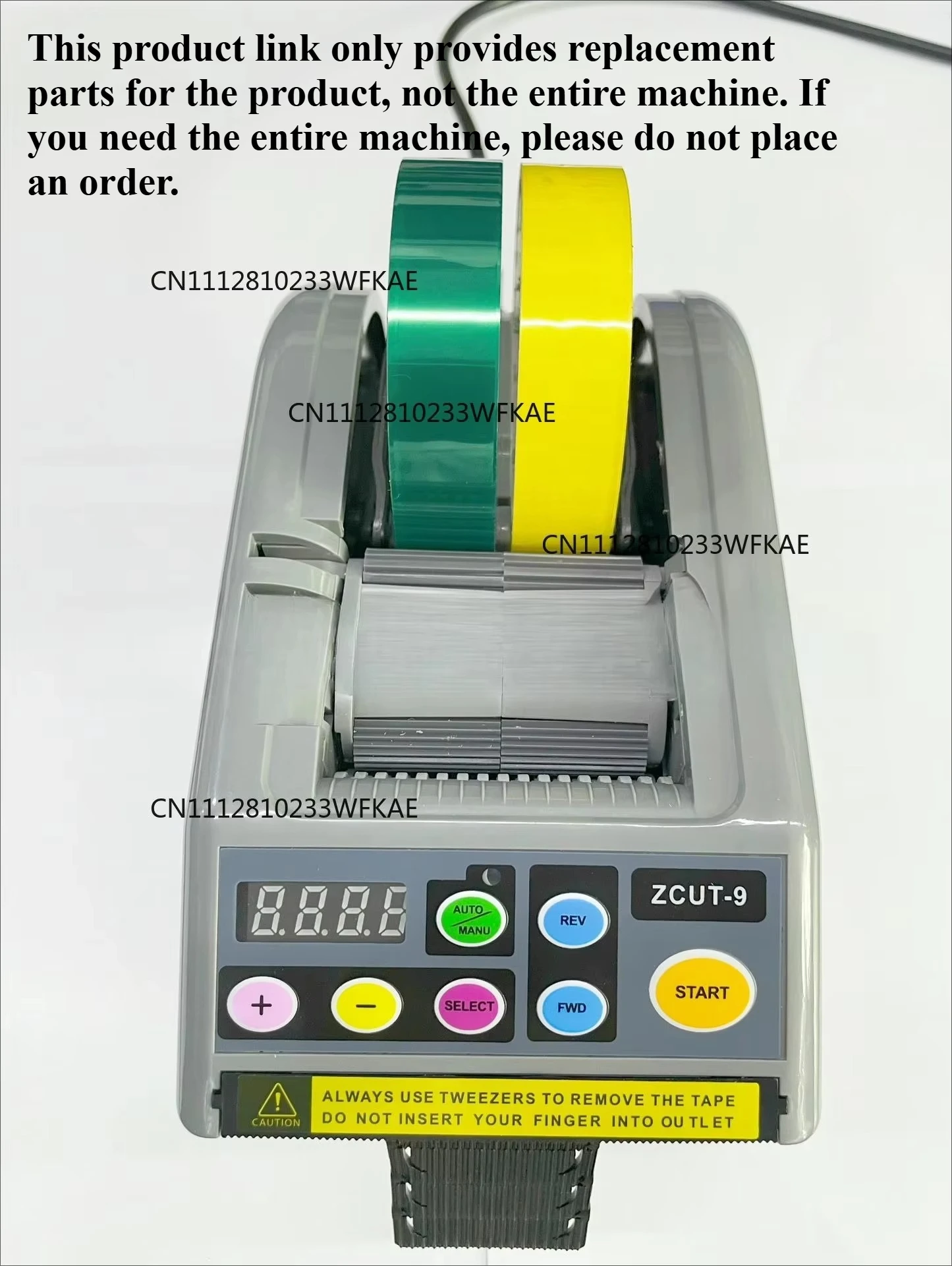 For ZCUT-9 Automatic Adhesive Paper Machine Tape Cutting Machine Accessories Kit (excluding the whole machine)