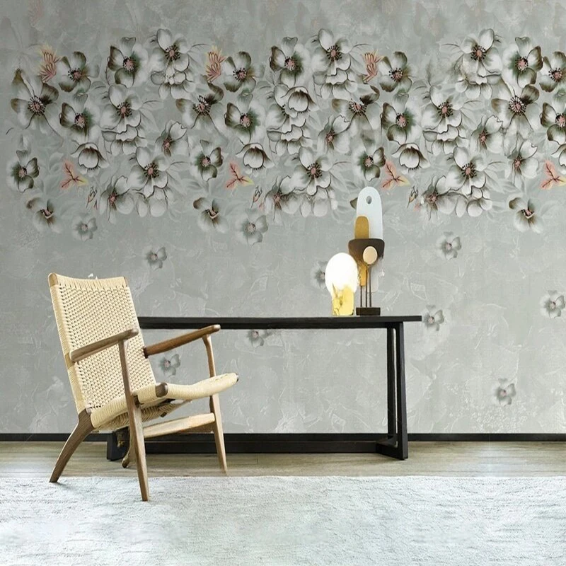 

Custom Vintage Wallpaper Chinese Style Floral Wall Mural for Living Room Bedroom Office Wall Decor Background Interior Design