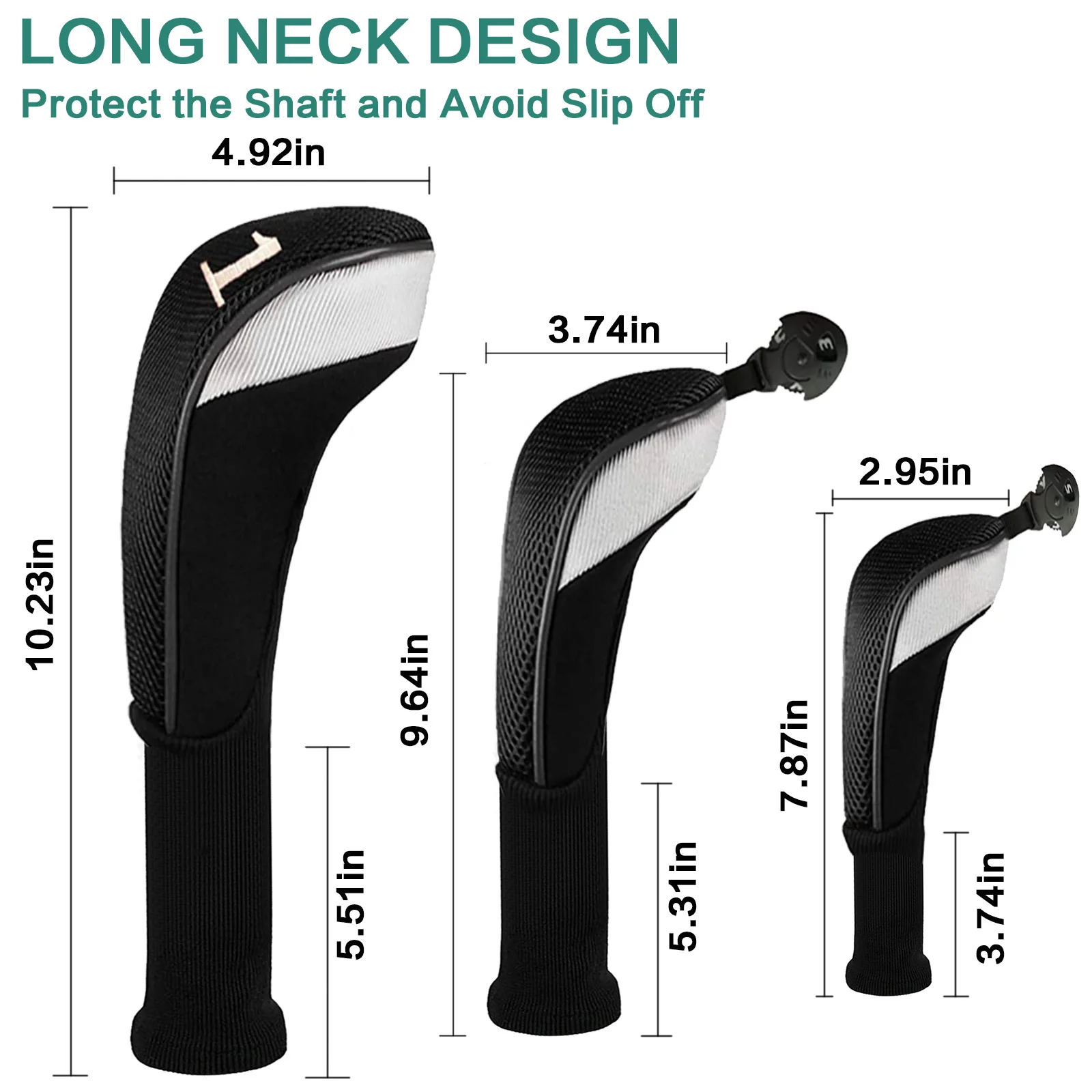 4 عبوات من أغطية رأس نادي الجولف لهجينة وودز - علامة أرقام قابلة للتبديل تناسب جميع الرجال والنساء الخشبية الهجينة 3 5 7 X