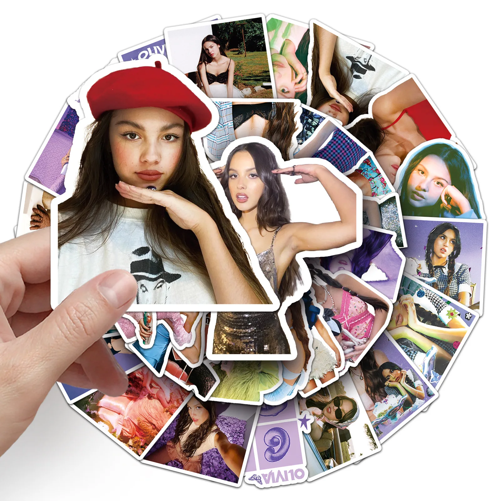 10/50PCS Singer Actor Graffiti Stickers Olivia Rodrigo Decals Beautiful Girl Decoration Laptop Phone Guitar Car Bike Fans Gift