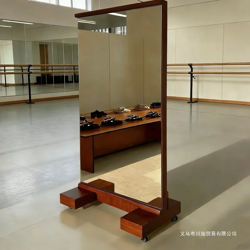 For Solid Wood Full Body Mirror Simple Floor to Ceiling Ultra White Large Vertical Household Clothing Store Fitting Room