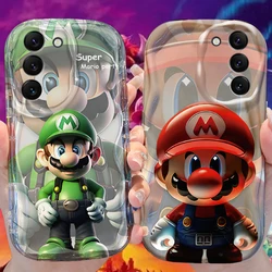 Super M-Marios Bros Case for Samsung Galaxy S24 S23 S22 S21 Ultra Plus S20 FE A73 A72 A71 A55 A54 5G A53 A52 4G A50S A50 Cover