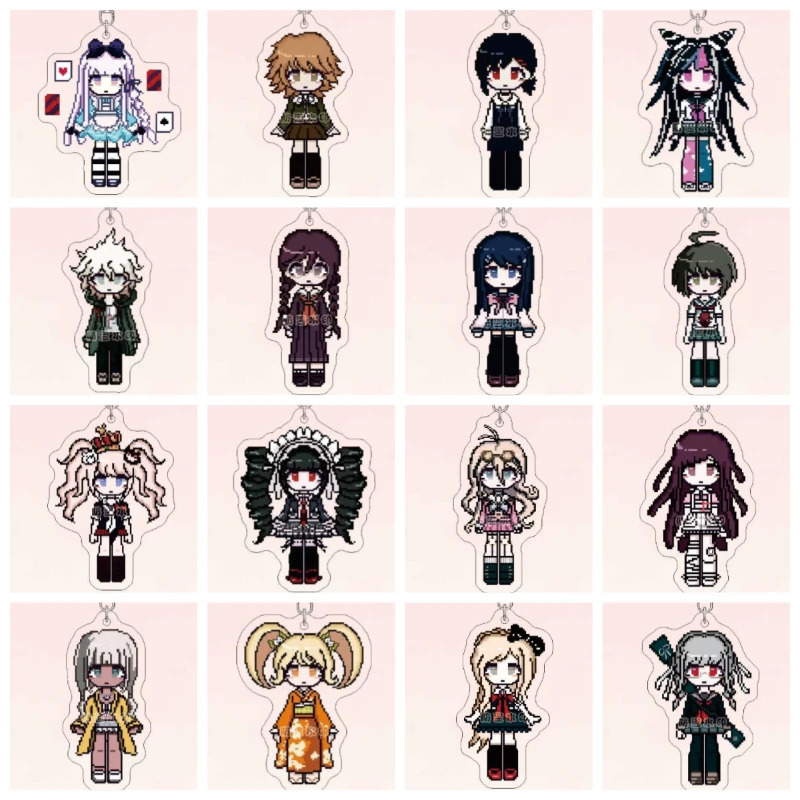 Porte-clés en acrylique avec personnages périphériques d'anime créatifs, pendentif version Q, décoration de sac à dos, Cosplay, cadeaux significatifs pour les Fans