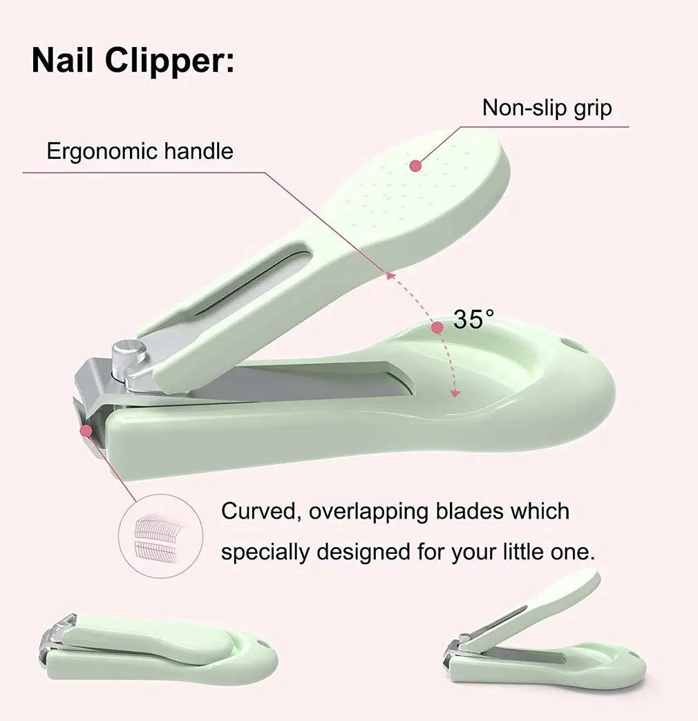 4pcs Newborn Baby Nail Scissor Care Tool Kid Safe Portable Clipper Trimmer Tweezer with Box Children Manicure Kit