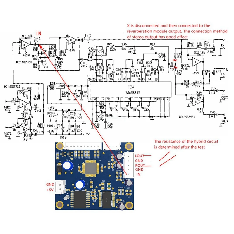 3X DSP Digital Reverb Module Karaoke Reverb Board Mixer Effector Module 0-99 100 Kinds Of Effect