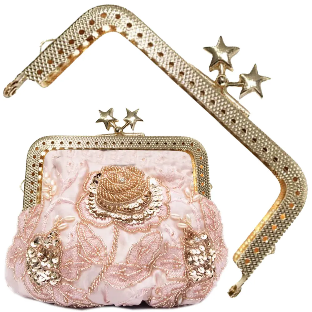 

10 шт. 10,5 см прямоугольные металлические застежки-пряжки для сумок с тиснением, для шитья, для сумок DIY, модных женских клатчей