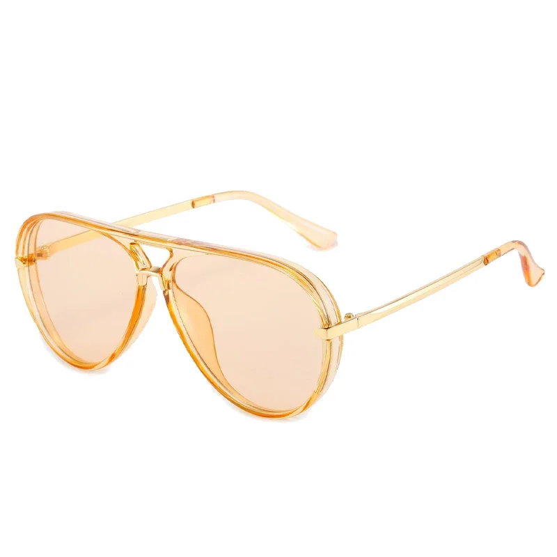 GM LUMIAS Vintage Pilot Sonnenbrille Frauen Mode Doppel Brücke Candy Farbe Sonnenbrille Trendy Marke Design Koreanischen Stil Shades – Detail 9
