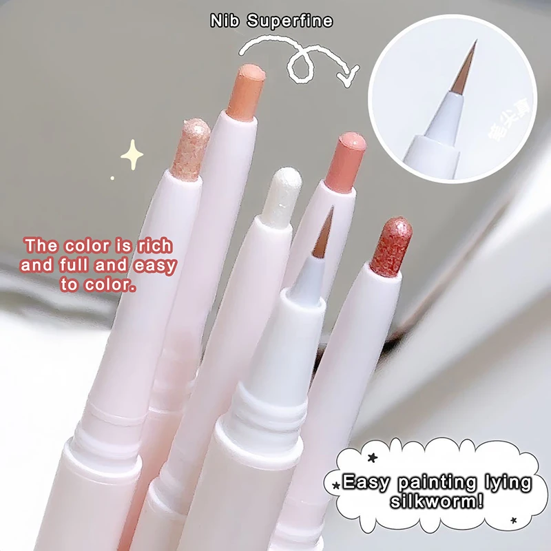 Matte Aegyosal Bleistift Highlighter Glitter Wasserdicht Dauerhafte Flüssigkeit Unter Eye Liner Pfeil Stift Schattierung Koreanische Make-Up Kosmetik