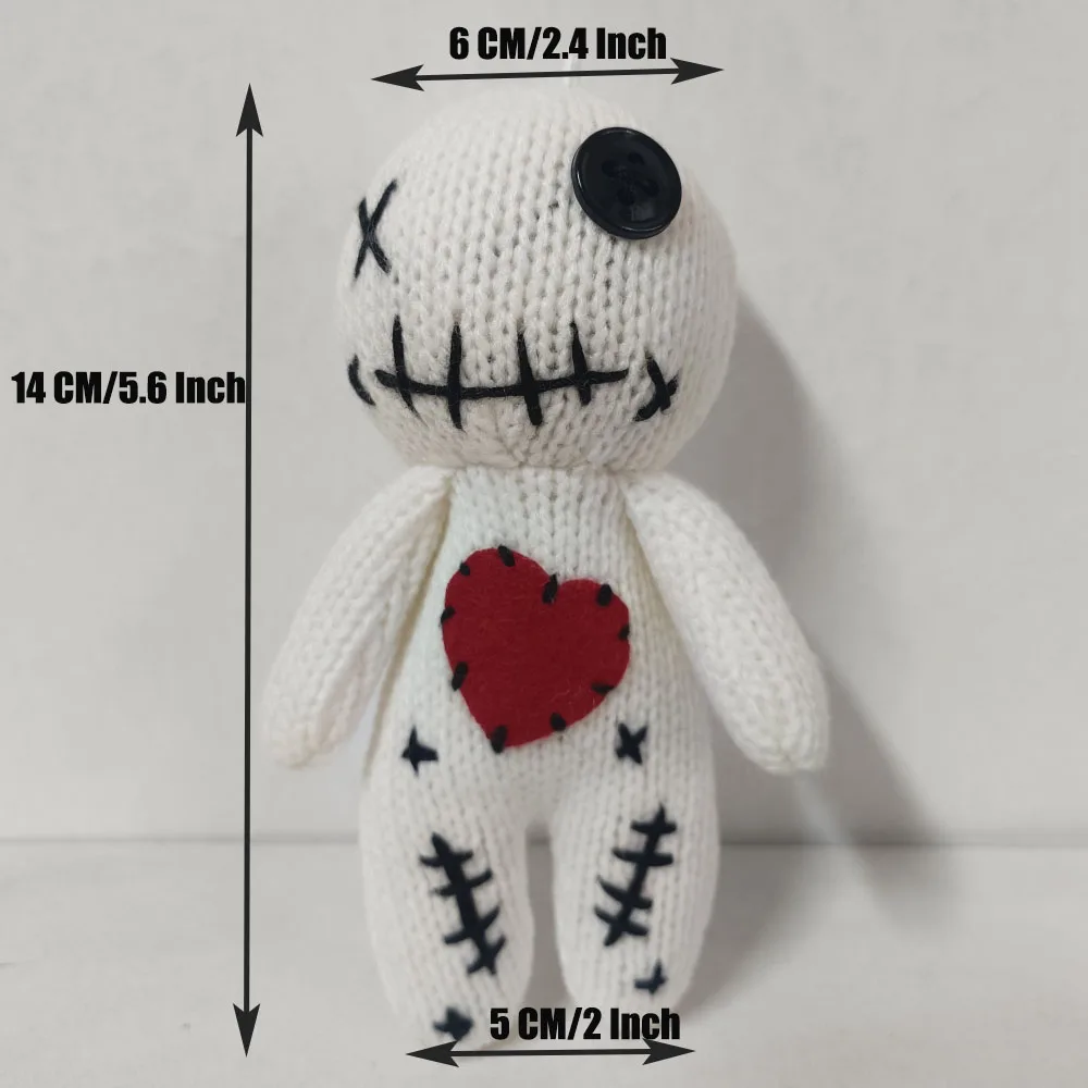 New Voodoo doll with bracket Set Creepy Doll Halloween Scary Ghost Props Horror Unique Funny Christmas Ornaments Fidget Toy