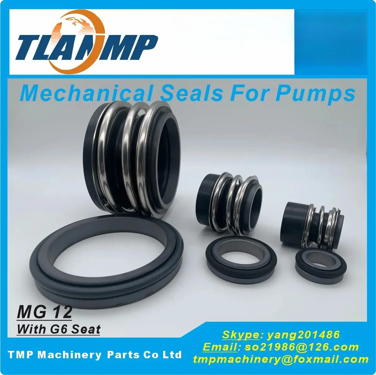 MG12/28-Z , MG12/28-G6 , MG12/28-G60 Q1Q1VGG Rubber Bellow Mechanical Seals for Pumps (Material:SiC/SiC/VIT)