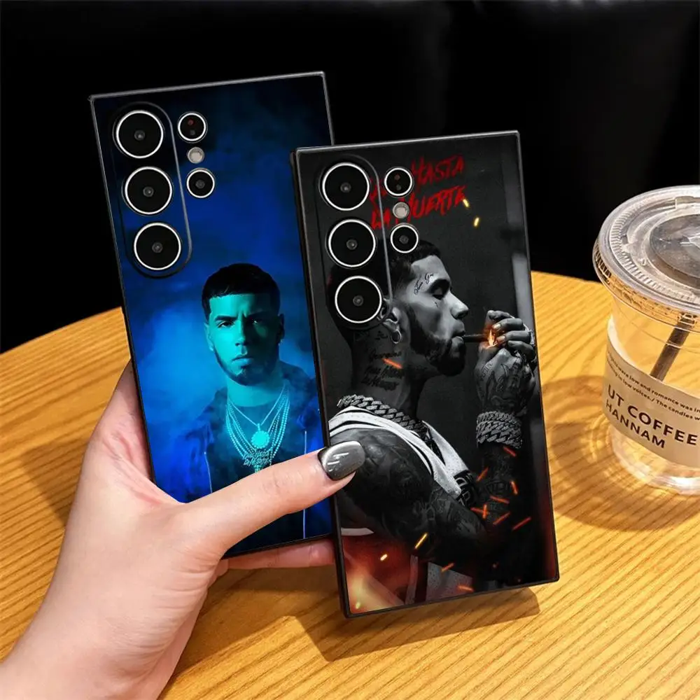 Popular Rap ins design Anueles cool Phone Case For Samsung Galaxy S26 S25 S24 S23 S22 S21 Plus Ultra Fold A Soft Black