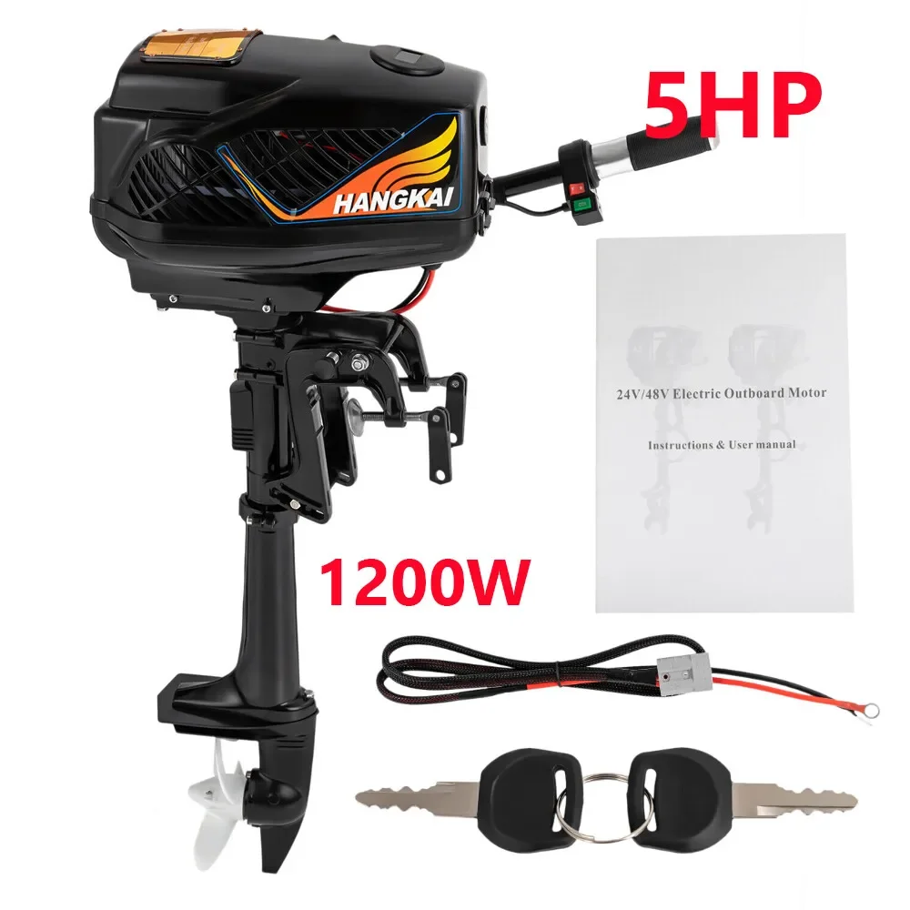 

48V HANGKAI Electric Outboard Trolling Motor 1200W Power Short Shaft for Fishing Boat
