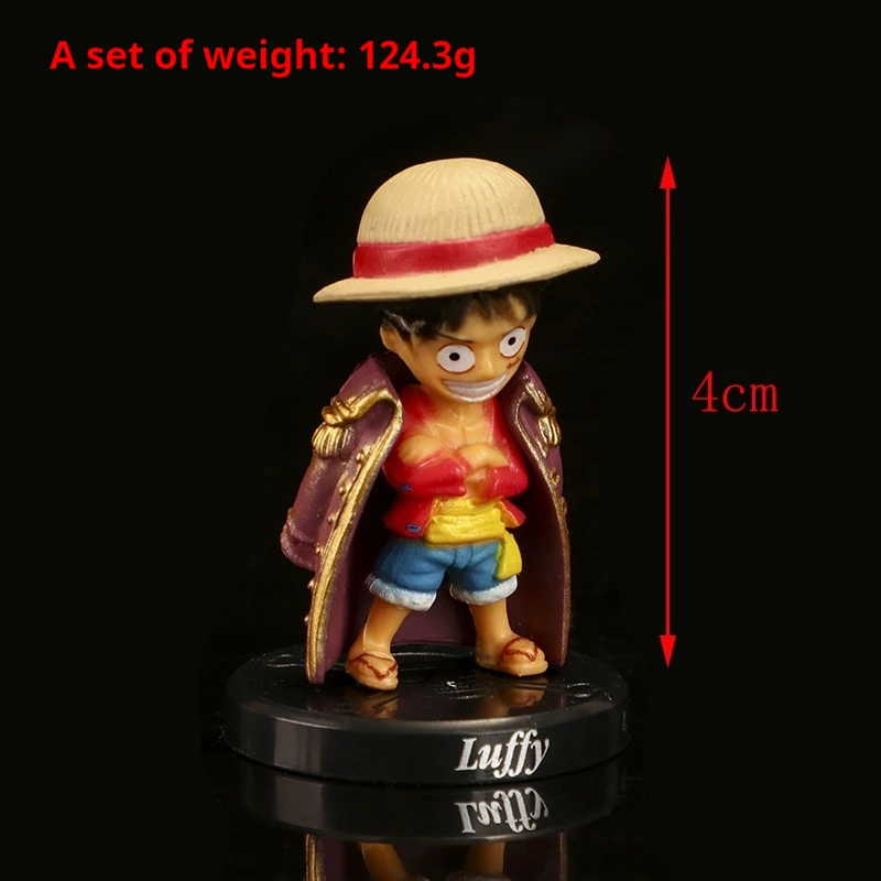 Zabawkowa figurka Mini 12-częściowe modele figurek Anime Luffy Red Hair Bucky Luqi Dekoracja stacji roboczej Mała lalka Prezent dekoracyjny