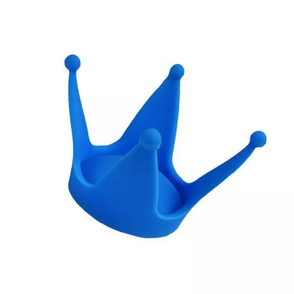 Cute Blue Crown Helmet Sticker PP Material Motorbike Helmet Decorative Ornament Universal for Cosplay and Skiing