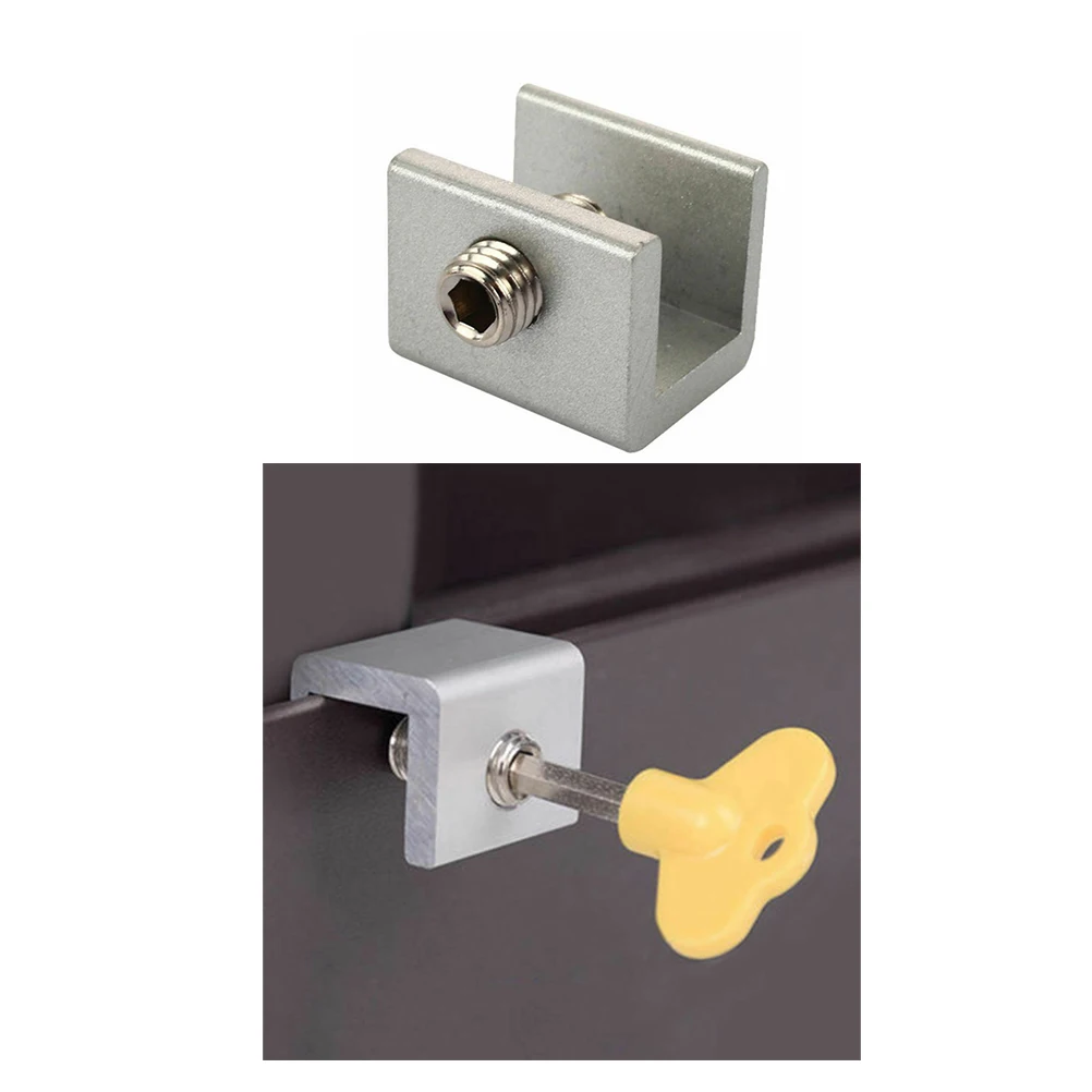 

4 Pcs Window Lock Anti-theft Safety for Kids Cabinet Reusable Glass Replacement Latch Vertical Sliding