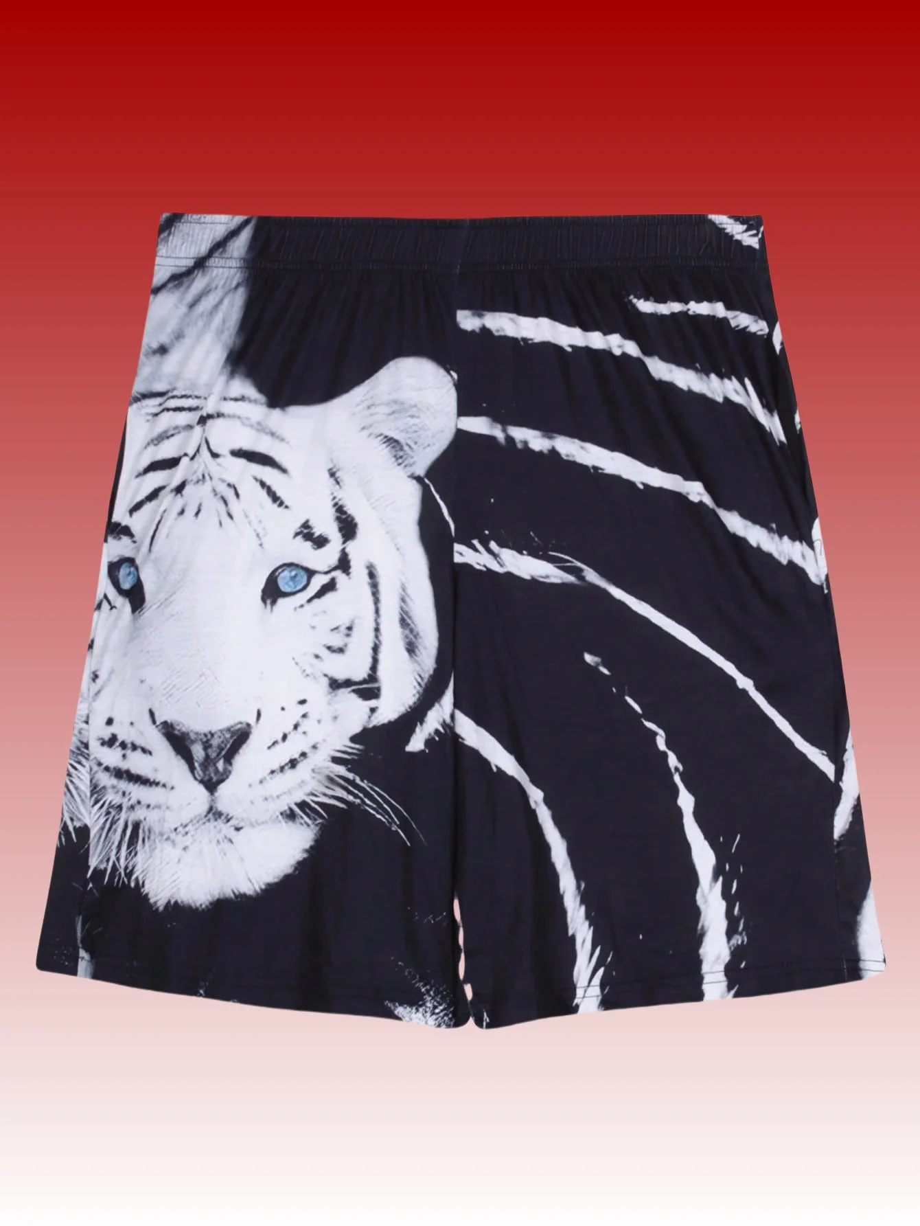 

Лето 2025 г., мужские удобные, дышащие, быстросохнущие повседневные шорты в тигровую полоску для мужской одежды