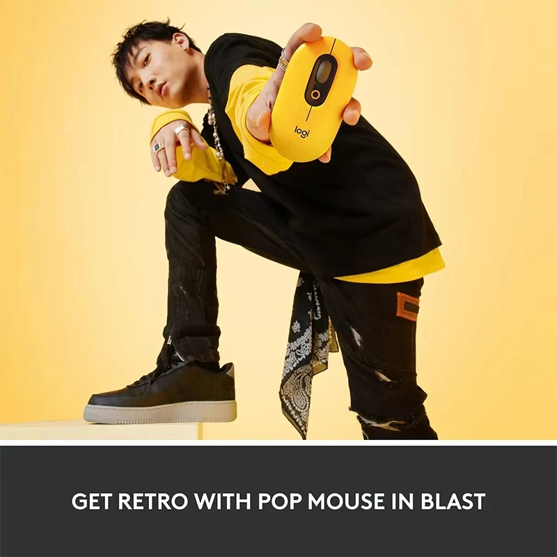 Mouse POP Logitech Mouse Nirkabel Teknologi SilentTouch Gulir Presisi/Kecepatan Desain Ringkas Bluetooth USB Gaming Multi-Perangkat