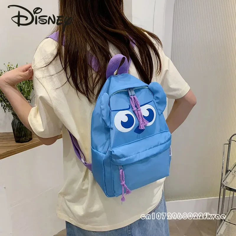 Disney's New Children's Backpack Cartoon Cute Women's Backpack High-quality Solid Color Lightweight Storage Student Backpack