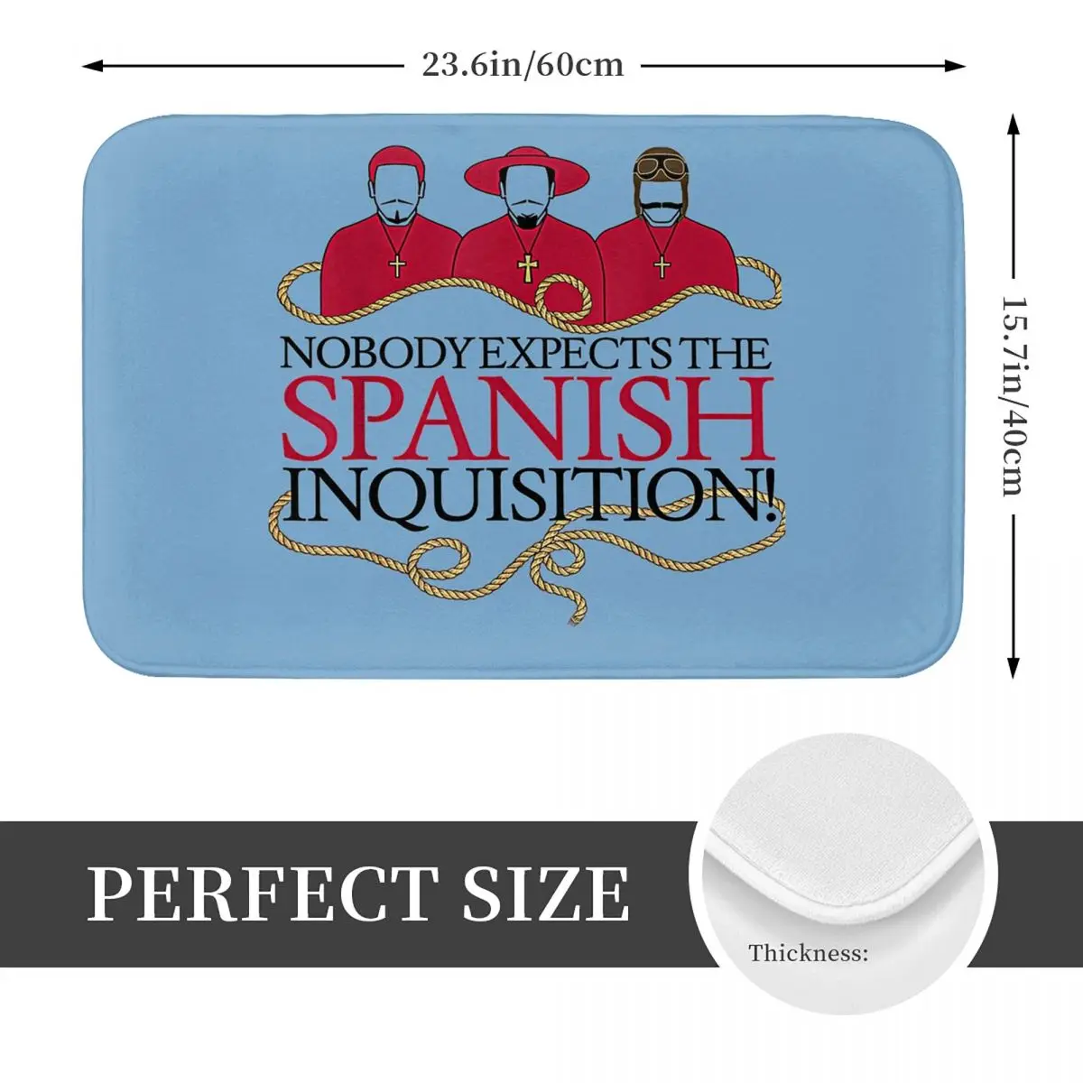 The Spanish Inquisition Monty Python Non-slip Doormat Floor Mat Carpet Rug for Kitchen Entrance Home Bedroom Footpad Mats